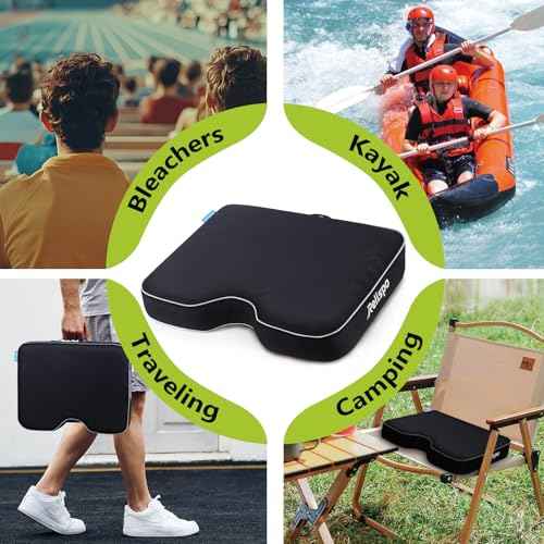 Stadium Seats for Bleachers with Integral Cutting Memory Foam, Stadium Seat Cushion Waterproof Extra Thick Bleacher Cushion, Portable Stadium Cushions for Indoor Outdoor Events