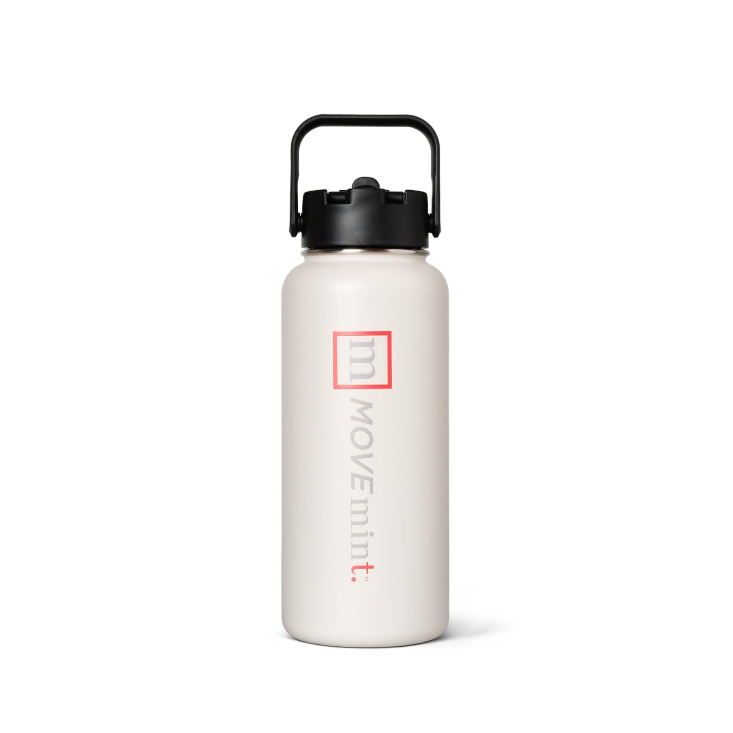 Mint Sport Insulated Stainless Steel Water Bottle with Straw – 32 oz BPA-Free Sports Water Bottle, Leakproof Double-Wall Vacuum Insulation for Gym, Travel & Sports (Midnight Black)