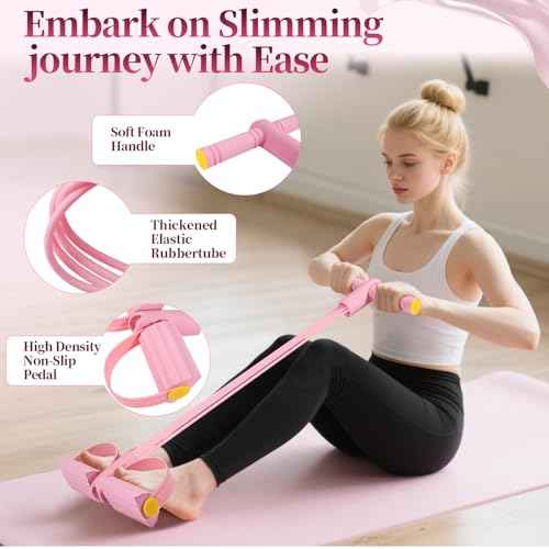 Pilates Essentials Kit for Women 15 Pcs Pilates Equipment for Home Workouts with Yoga Circle Ball Ring, 5 Resistance Bands,Pedal Puller Resistance Band,Anti Slip Socks for Starter Set Accessories