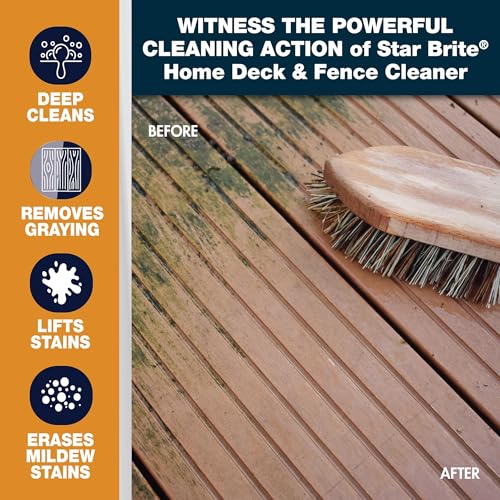 Star Brite Home Deck and Fence Cleaner 32 Oz Oxygenated Biodegradable Bleach