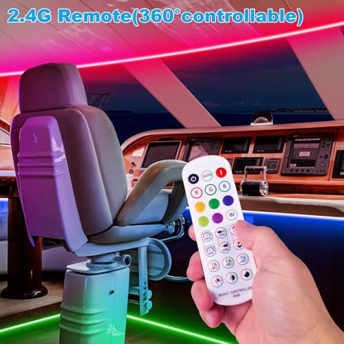 Boat LED Light 33FT RGB Waterproof Marine Lighting for Pontoon & Watercraft