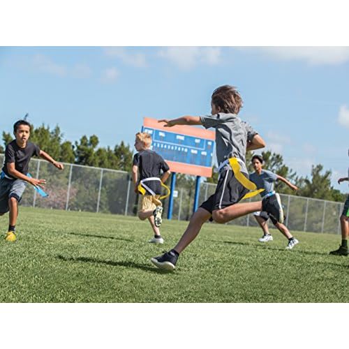 SKLZ 10 Man Flag Football + End Zone Pylons, Complete Indoor & Outdoor Training Set