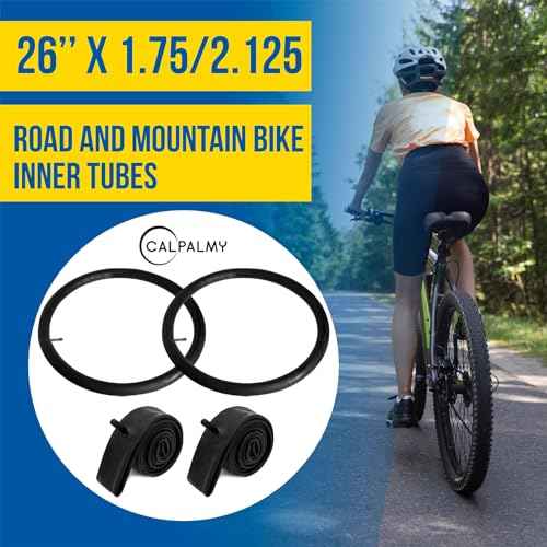 CALPALMY 20"/26" Bike Inner Tube, Replacement Bicycle Tubes with 32mm Schrader Valve fit for 20x1.75/1.95 26x 1.75/1.95/2.125 Bike Tire