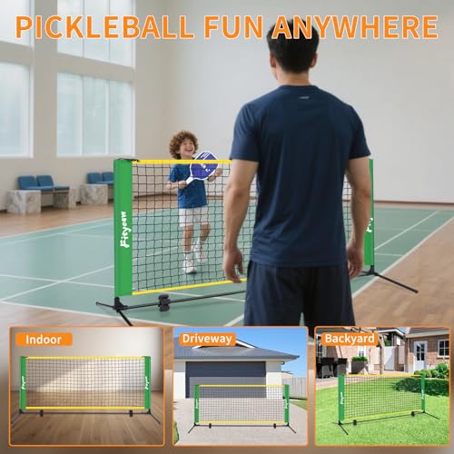 Mini Pickleball Net - Portable Outdoor & Indoor Practice Net - No Racket Variation