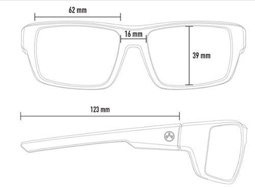 Magpul Apex Sunglasses Tactical Ballistic Sports Eyewear Shooting Glasses for Men Rectangular, Bronze with Blue Mirror (Polarized), One Size