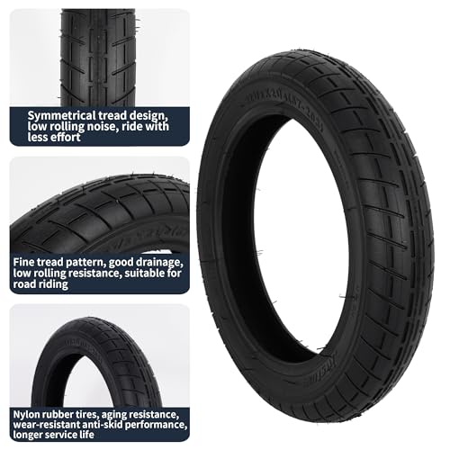 12 1/2 x 2 1/4 Bike Tires and Inner Tubes, 12.5x2.25 BMX Tire Sets (57-203) Compatible with Jetson Kids Bike Caster Trike Bob Stroller and Other 12 Inch Bicycle Tires and Tubes