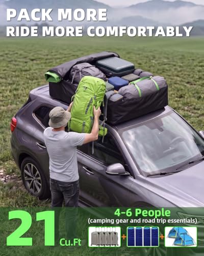 Panoyu Waterproof Rooftop Cargo Carrier Bag 21 Cu Ft for SUVs & Vans