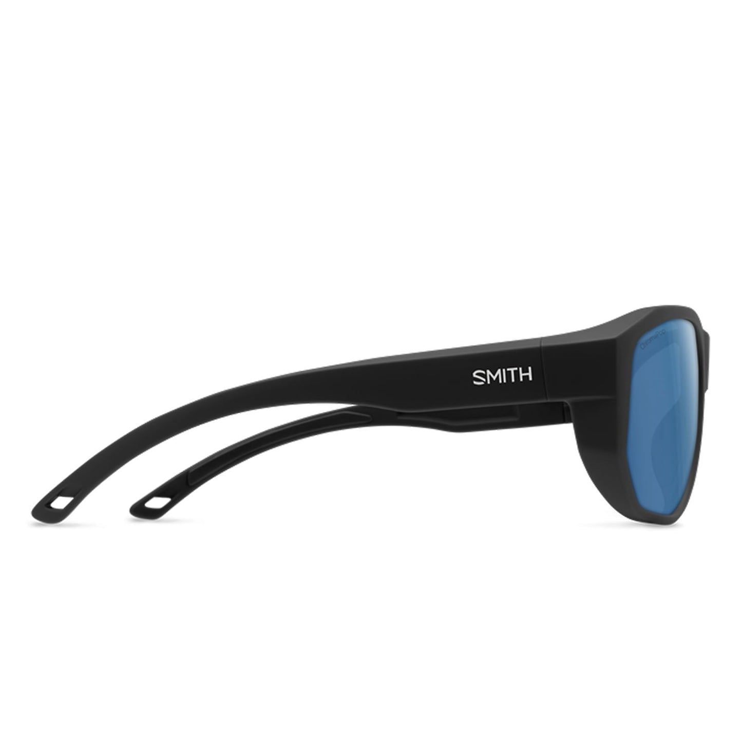 SMITH Outrigger Sunglasses with Chromapop Lenses - Polarized Sunglasses - for Men & Women - Matte Black ChromaPop Glass Polarized Blue Mirror