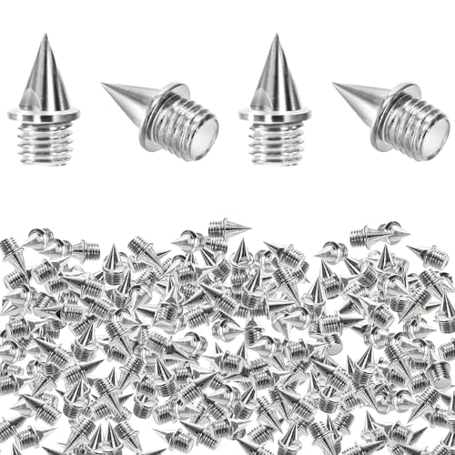 1/4 Inch Track Spikes Pack of 240 with Spike Wrench & Storage Box - Steel Cross Country Spikes