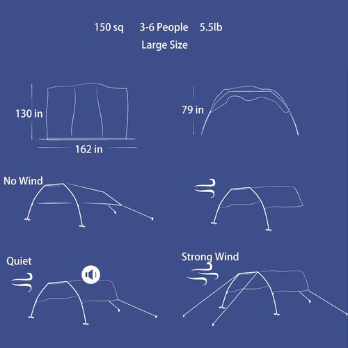 ALYCASO Beach Wind Shade Canopy, Shade Sun Shelter Tent for Beach, Backyard, Grassland, Park, Light Weight, Easy Set Up, 150 Sq. Ft. of Shade for 3-6 People, Regatta Manta Rays