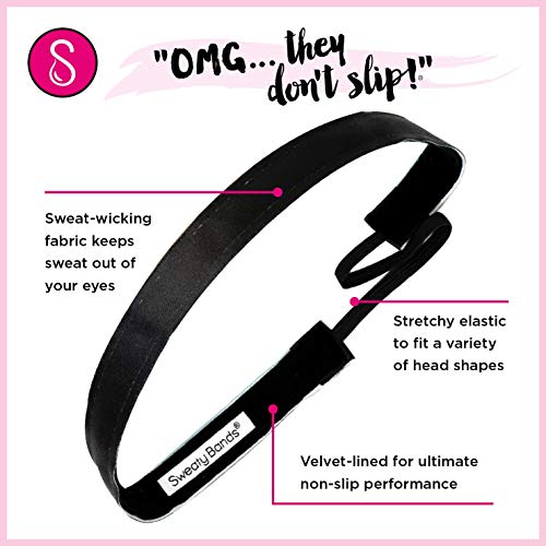 Women's Performance Headband - Sweaty Bands Wicked Solid Navy 1 Inch