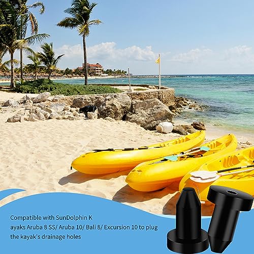 12 Pack Silicone Kayak Drain Plugs 1/2 Inch for Pelican & Sun Dolphin Kayaks