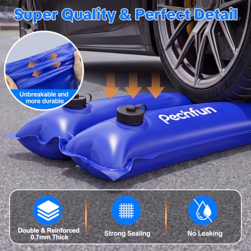 Pechfun 8.5 Ft Double Chamber Pool Water Bags - Heavy Duty Winter Water Tubes - 5 Pack