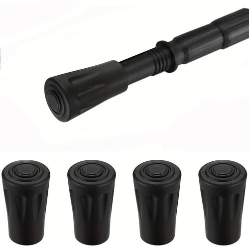 4-Pack Walking Stick Rubber Tips – Trekking Pole Tips Replacement for Hiking Poles, Walking Sticks, Ski Poles & More