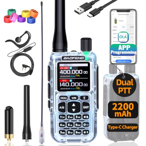 Long Range Two-Way Radio with NOAA Weather, USB-C Charging, 999 Channels, Full Kit