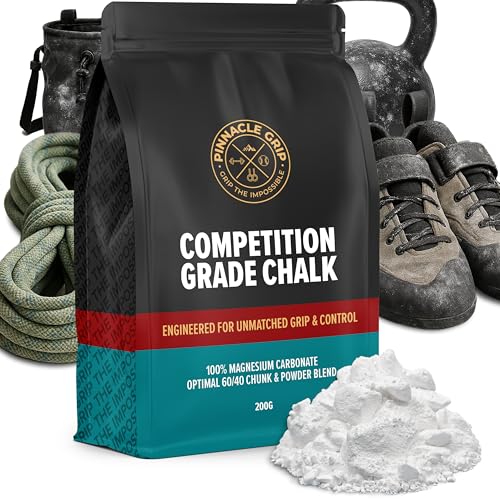 Loose Gym Chalk 200g for Climbing, Weightlifting & Gymnastics - Spill-Proof Pouch