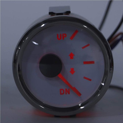 Acouto Marine Trim Gauge Kit - 52mm/2in UP-DN Motor Trim Indicator with Red Backlight and Angle Measurement