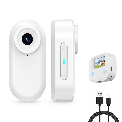 Body Camera, Thumb Action Camera HD 1080P Video Recorder, Small POV Camcorder with Motion Detection, 1.47'' Screen Magnetic Sports Cam Wireless Charging Case, Mini Body Cam for Pets/Cycling/Vlogging