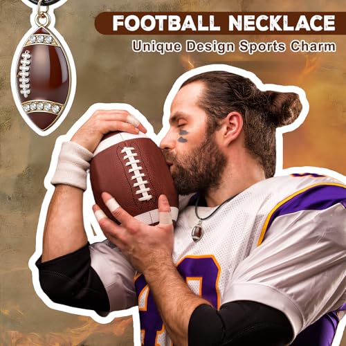 Football Necklaces 36 Pack Team Gift for Athletes Men Women Adjustable Pendant Jewelry