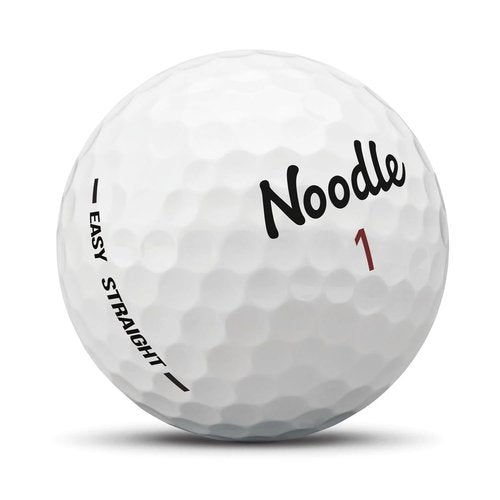 Noodle Easy Straight Golf Balls, 15 Pack, White