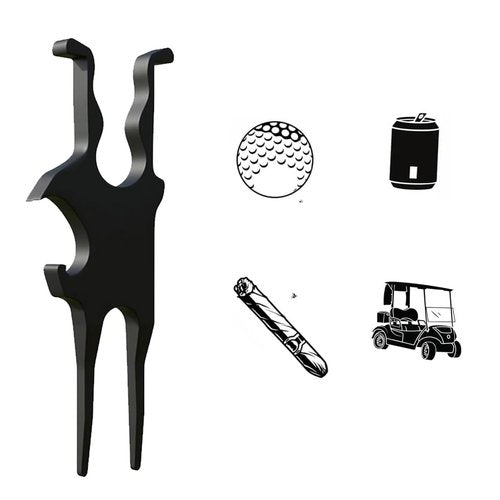 BINBINNIAO Golf Cart Magnetic Holder with Divot Tool, Ball Marker, Bottle Openers 3-in-1 Multi-Tool Accessory