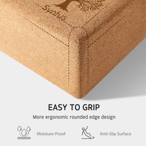 Yoga Block and Strap Set for Flexibility and Balance - Cork Support Kit