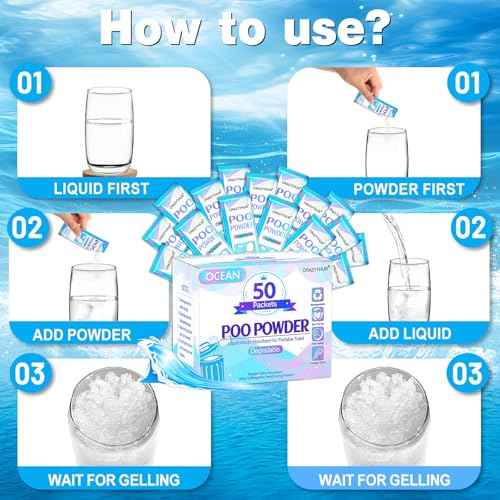 PortablePortable Toilet Gel, Poo Powder for Portable Toilet, Camping Toilet Gel, Pee Powder, Portable Toilet Powder for Outdoor Camping and Hiking Toilet Gel Powder