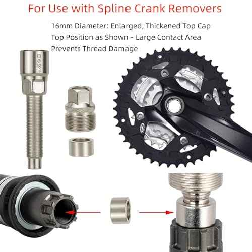 Bike Crank Puller Tool Set, Bicycle Square Crank Remover Kit with Allen Wrench Square Taper, Spline, Compatible with ISIS Drive & Octalink Cranks Arm