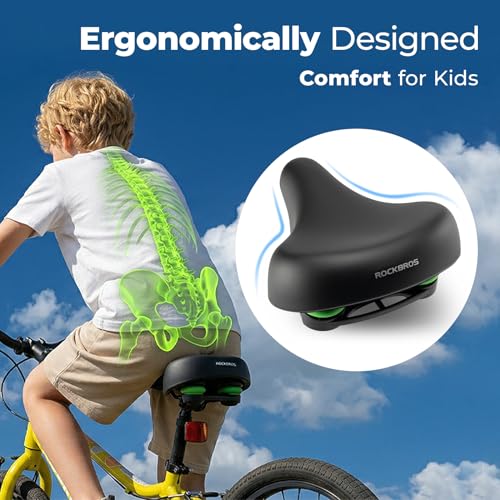 Youth Bike Saddle Seat Cushion Waterproof Comfortable Bicycle Saddle for Kids & Teens