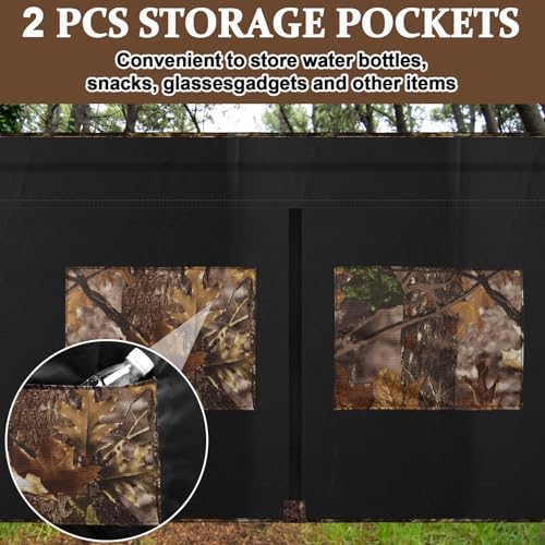 Tree Stand Blind Cover Camo Skirt with 2 Pockets - 142 x 35.5 Inches