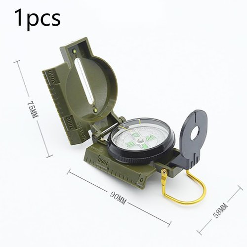 Waterproof Multifunctional 1pc Survival Compass - Portable ABS Material, No Battery Required - for Hiking, Camping, and Travel