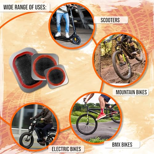 Bike Tire Repair Kit with Patches Levers Glue for MTB & Road Bikes