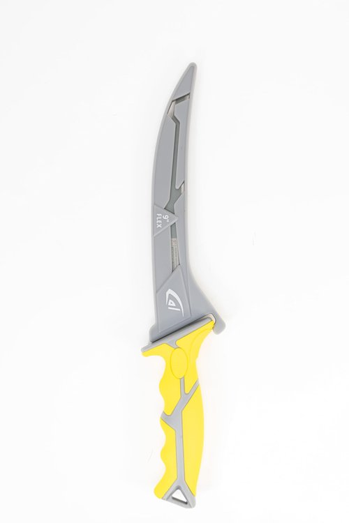 danco 9" Flex Fillet Knife Yellow Karl Fishing Knives, Premium Swedish Steel Blade, Non-Stick Teflon Coating for Smooth, Precise Cuts, Freshwater/Saltwater