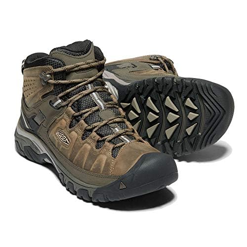 KEEN Men's Targhee 3 Mid Height Waterproof Hiking Boots, Bungee Cord/Black, 10.5