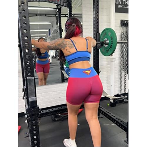 DC Comics Workout Biker Shorts for Women Seamless Scrunch Short Gym Yoga Fitness Wonder Woman Batman Harley Quinn Superman