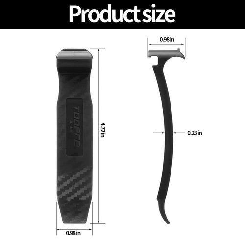 Professional Bike Tire Levers - High-Strength PC Material, Non-Slip Ergonomic Design, Rim Protector for Road/Mountain Bikes(Black)