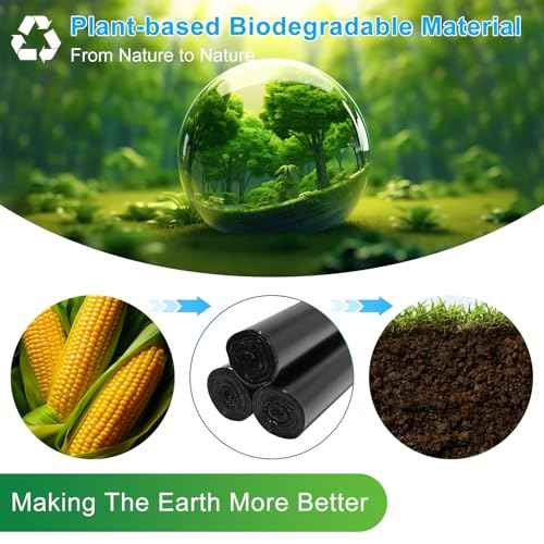Portable Toilet Bags - 8 Gallon Camping Toilet Bags, Biodegradable Travel Potty Bag for Portable Toilet, Thickened Camp Toilet Waste Bags for 5 Gallon Bucket Toilet, Compostable Trash Bags