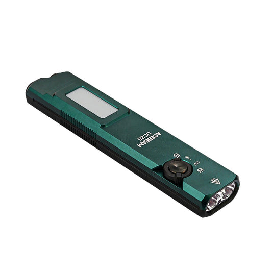 ACEBEAM UC25 3100 High Lumens Tactical EDC Flat Flashlight with Green Beam, UV, White LED and Auxiliary Light Combo, Rechargeable Pocket Flashlight, Teal Color