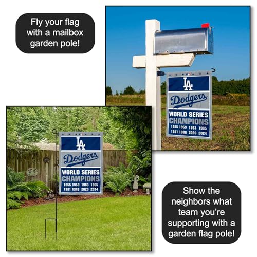 Dodgers 8 Time World Champions Series Double Sided Garden Flag