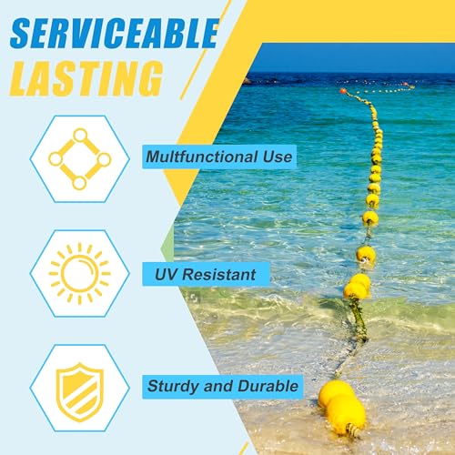 4 Pcs Marine Rope Floats Buoy Marker for Crab Traps & Kayak, 3.94 x 3.94 In Yellow