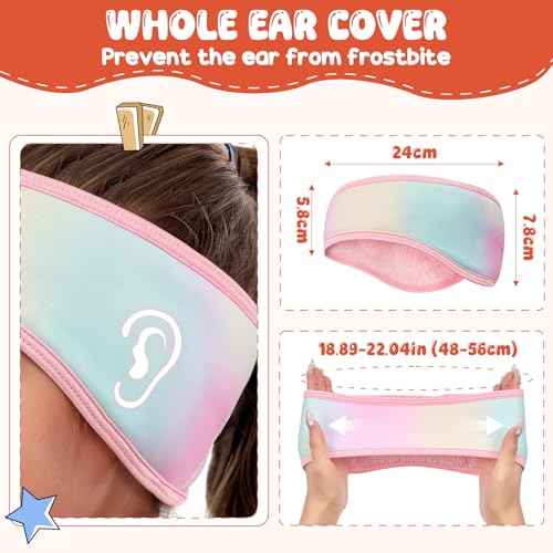 Kids Winter Ear Headband for Girls Boys Thickened Fleece Children Warmers Ear Muffs for Cold Weather Running Cycling