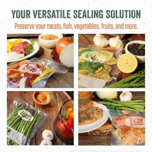 MaxVac Pint Vacuum Sealer Bags 6 x 10 in - 100 Count, 3.5 Mil Puncture-Resistant, Reusable