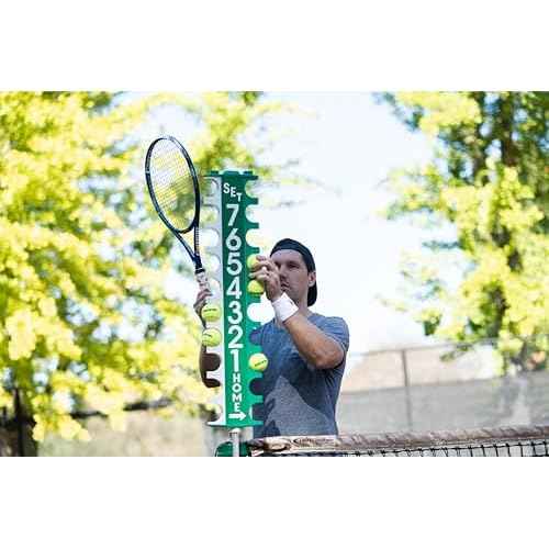 GAMMA Scor-Post Pro Tennis Scorekeeper ? Court Scoreboard for Matches ? Durable Metal Support Frame ? Quick-Release Net Post Attachment ? Tracks 3 Sets or 8-Game Pro Set