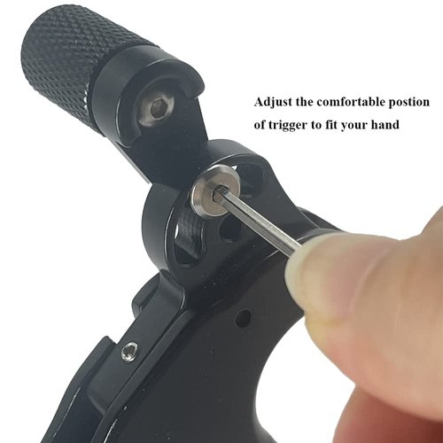 NoxDyn Bow Release with D Loop Rope, Archery Compound Bow Release 360° Rotatable Thumb Release for Archery Accessories (Black)