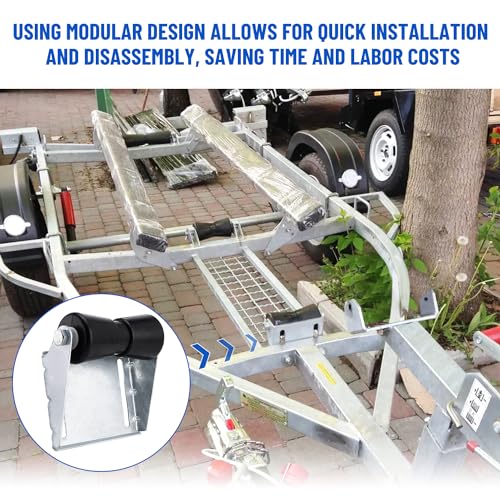 8-Inch Boat Trailer Rollers with Brackets Keel Assembly Kit