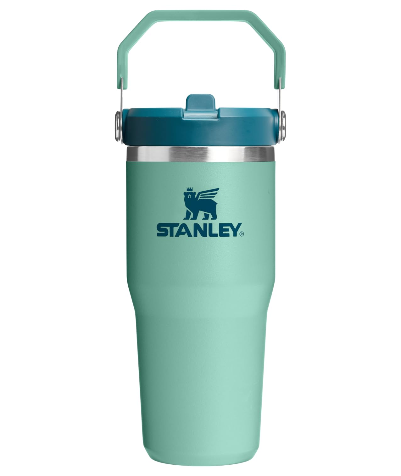 STANLEY IceFlow 2.0 Flip Straw Tumbler with Handle 14 oz | Twist On Lid and Flip Up Straw | Leakproof Water Bottle | Insulated Stainless Steel | BPA-Free | Spring Green