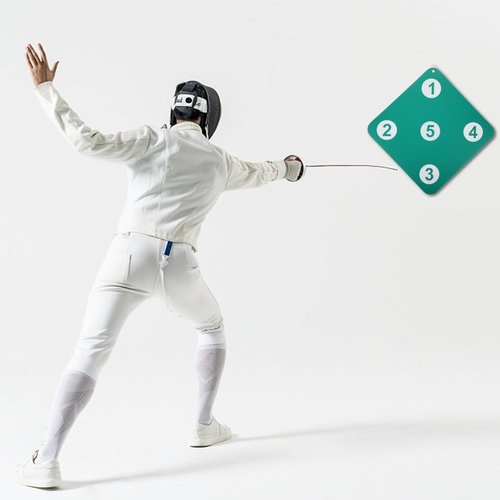 BESPORTBLE Fencing Targets Fencing Training Equipment Fencing for Foil and Epee with Five, Self-Training Auxiliary, Home Fencing Equipment for Fencer Dark Green