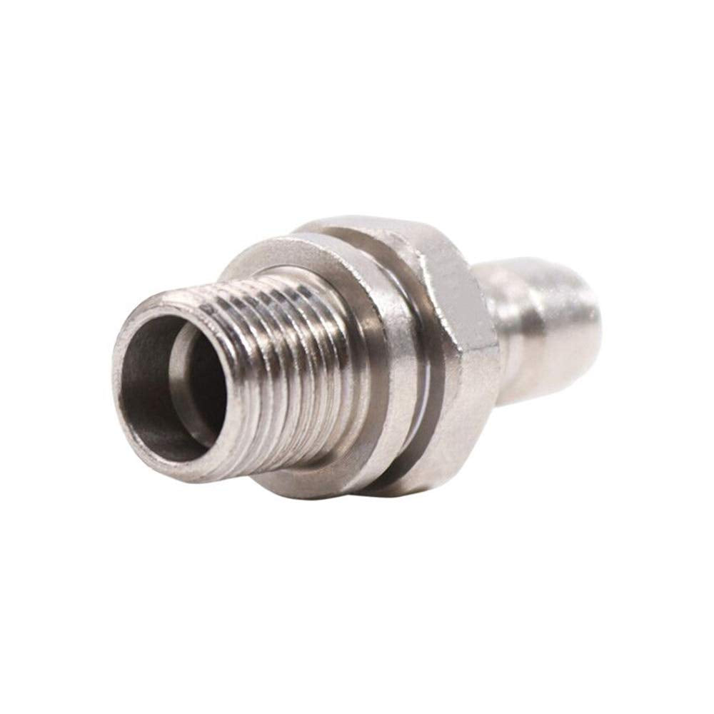 Manloney LLC Universal 1/8 NPT Male to 8mm Male Quick-Disconnect Plug Adapter 4500psi High Pressure PCP Paintball Charging System Air Fittings
