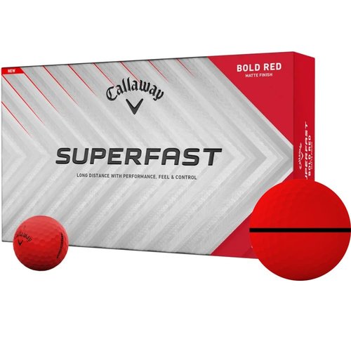 Callaway Golf Superfast Bold Red AlignXL Golf Balls - 15 Pack - 2025 Model