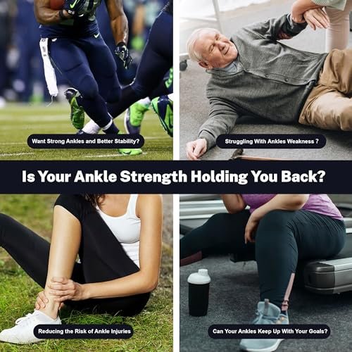 Adjustable Ankle Balance Board with 2 Single Leg Balance Boards and 6 Balance Bars, Versatile Ankle Strengthener for Stability, Rehab & Pain Relief